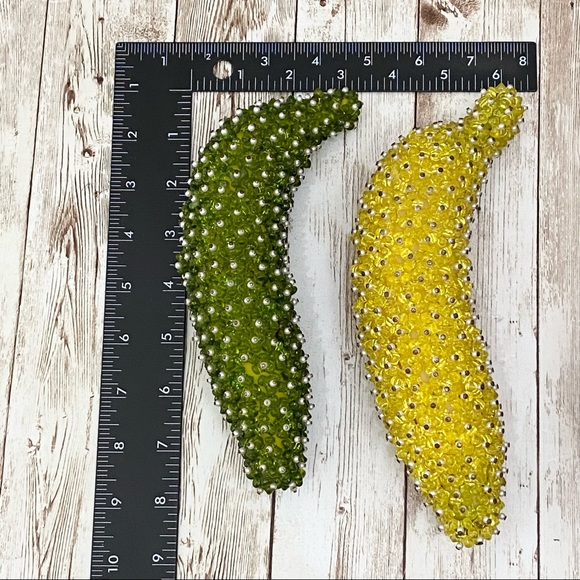 Vintage Mid Century Modern Beaded Pins FRUITS Retro Home Decor Collectible - Picture 8 of 13
